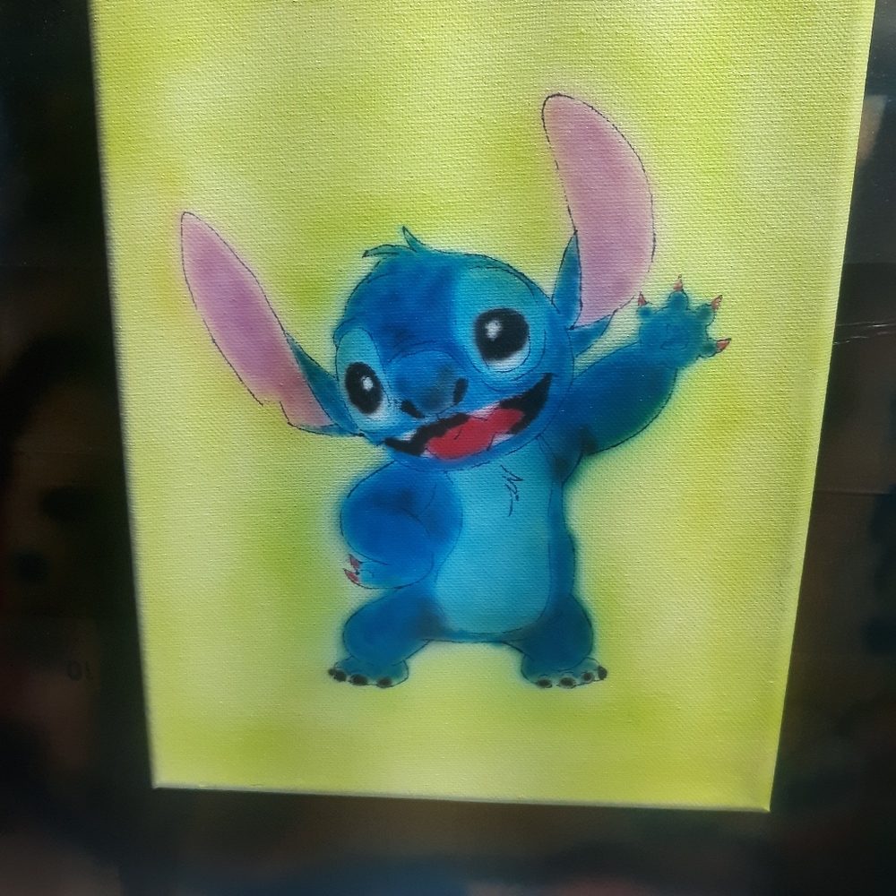 Airbrush painting stitch